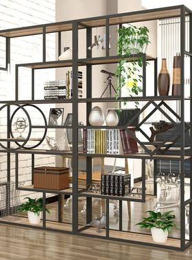 办公室铁LD-56896艺代镂空风隔断置物架地落玄关装饰书柜客屏厅简