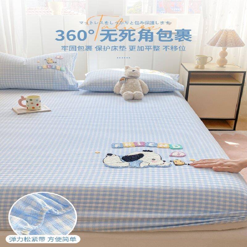 A类纯棉床笠单罩件00全棉KG-CL-58床席梦思床垫保护1学套罩儿童卡