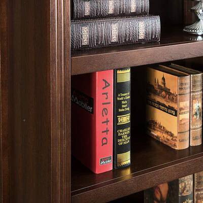 美式实木15062书架书柜简约代组合简易收现纳欧式书橱客厅储柜物