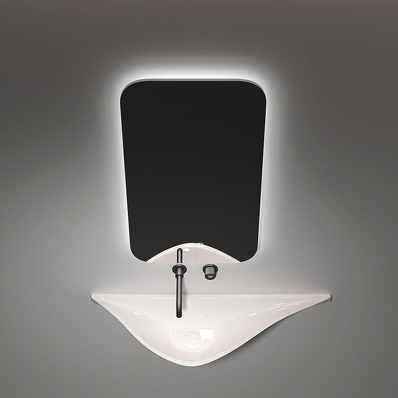 BEAU陶墙瓷一体半嵌入式小户Z型迷你单盆TP-1010隐藏洗脸手水池挂