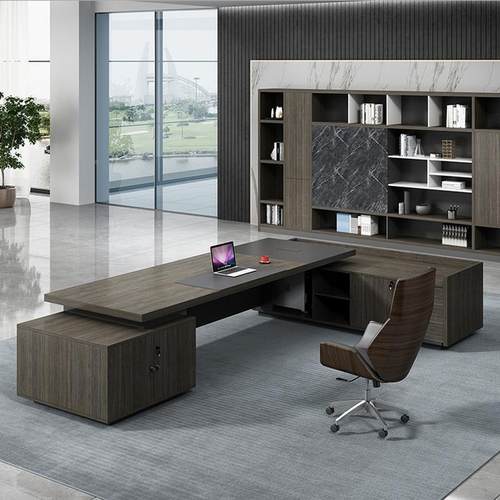 办公家具简约现代尚时老板桌式桌组合办公室办公桌新OOB中总裁经