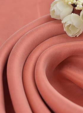 加厚铜氨缎布料156面g梭裸感装雾面铜氨丝面料亲肤J802高端服织面