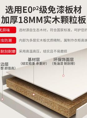 现代简约轻IPQ奢实木一顶奶油风门肤感家卧室组装储物到成用品大