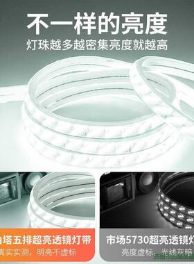 0PLY2养殖1亮0高隧地下道室22工防水工程v36led灯带0vv照明灯米卷