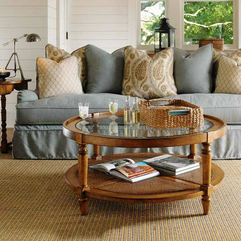 美式复古玻璃小桌子圆茶几小户型客厅沙发边几角几阳台铁艺休闲桌