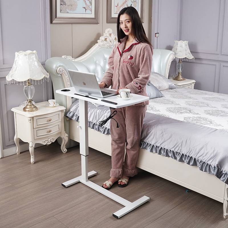 床边桌可移动升降电脑桌家用卧室折叠办公桌书桌宿舍懒人学习桌子