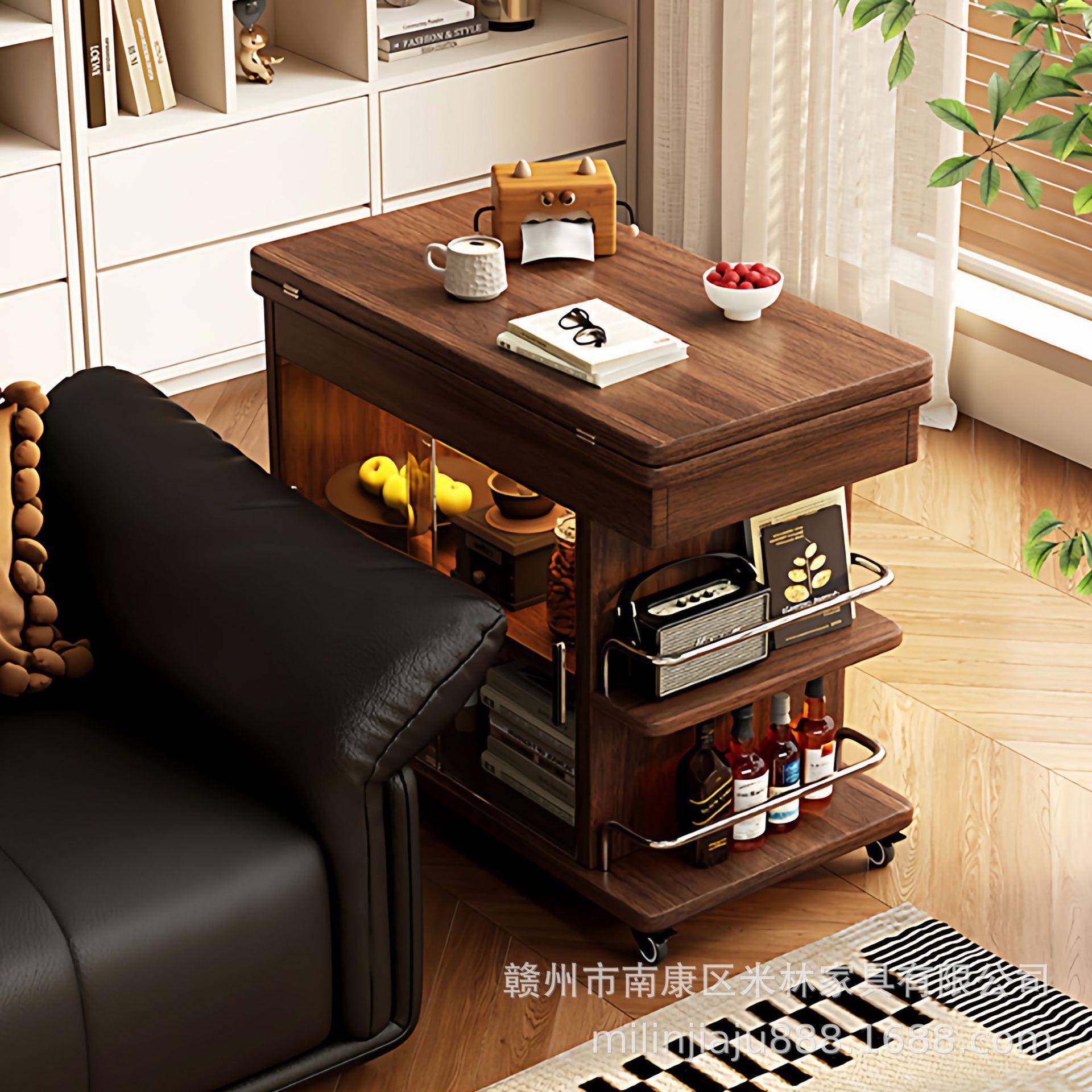 可移动沙发边几折叠茶几3031#小推多客车能厅家用实木沙发边柜功,基础建材,脚轮/万向轮,淘宝优惠券,粉丝福利购,淘宝优惠卷