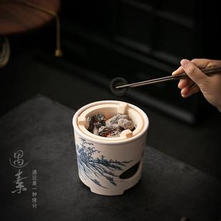 明火煮茶炉整套泡茶烧水壶提梁壶炭炉 围炉煮茶家用户外炭火炉日式