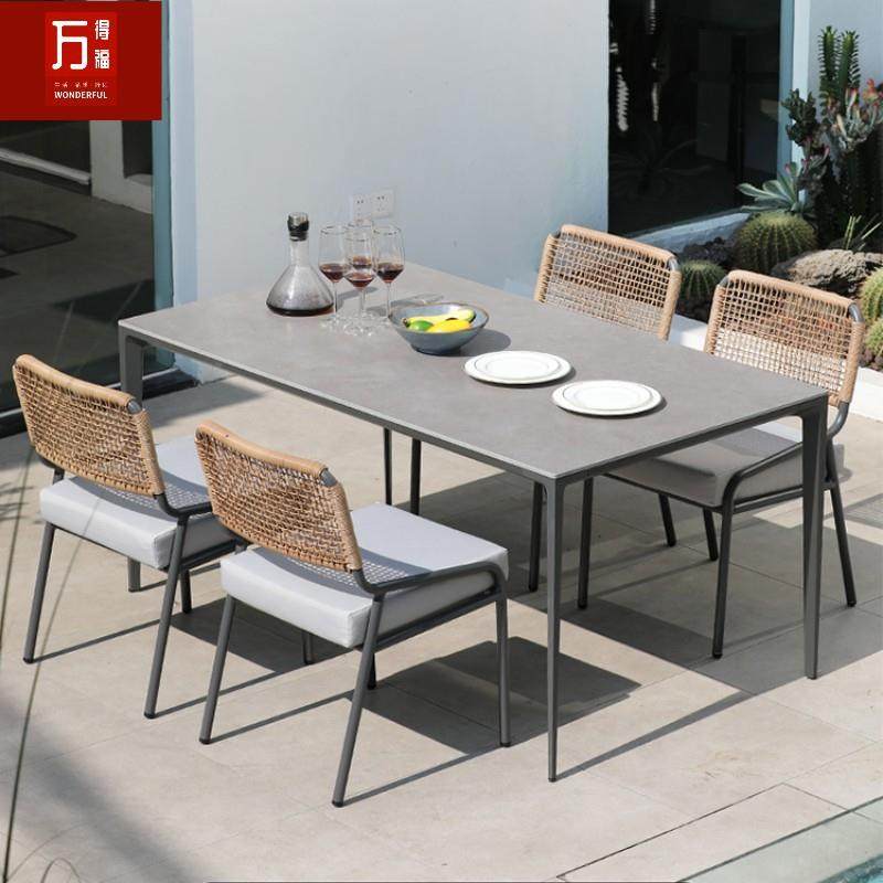 庭台院仿露天餐桌椅酒店阳桌三A-074五件椅套设计师网红藤椅户外,商业/办公家具,商用藤编家具,淘宝优惠券,粉丝福利购,淘宝优惠卷