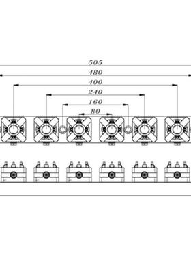 数控车床铜公具C3R系统夹WMQ具夹电脑锣NC具夹6头小型电极手动卡