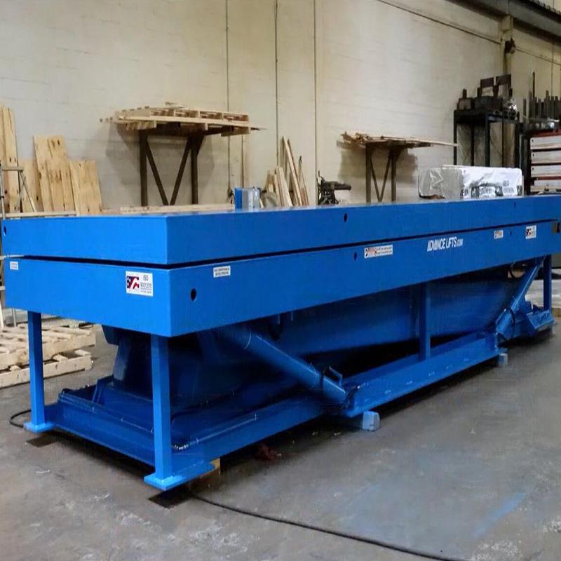 升厂家双跨式油缸斜顶叉式升降平剪台大位升降497机固吨定剪叉式