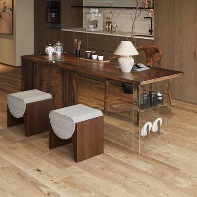 全实木新中南美OBG胡桃木阳台茶桌椅2组合家用小泡茶台式025型新