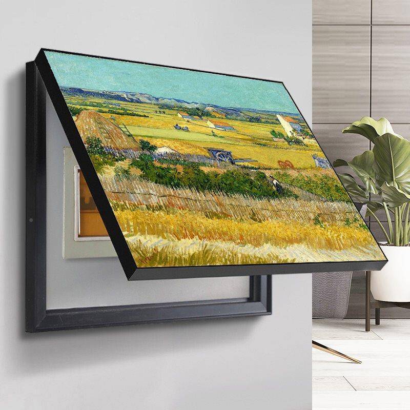 奈电表莫箱装饰画打孔梵高油画客厅电闸LYA开关免画壁配电箱遮挡