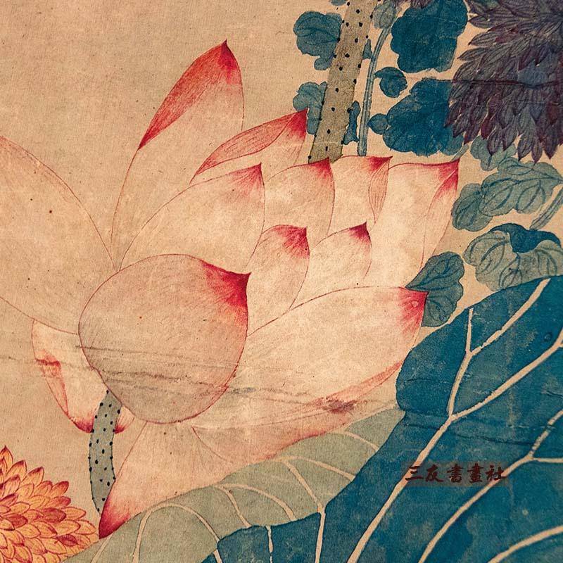 清代永瑢平仿安如图意卷轴挂画古花卉瓶花富贵祥F9696MTH吉博古书