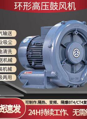 耐高温抽气高压风机BR-022H全环形鼓风风机1500w体145循环旋涡气