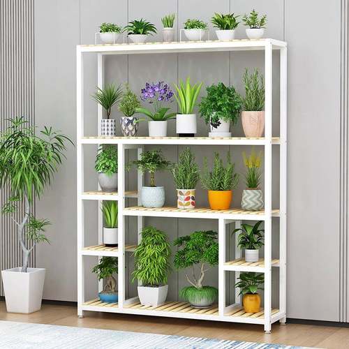 木铁艺花架隔层断置物架阳台置多布客5858厅落地架室外多肉花实盆