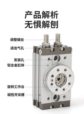 摆动旋转缸HRQ回转气动96260/80度MS1QB-10A/20A/30A/0A/705A气/1