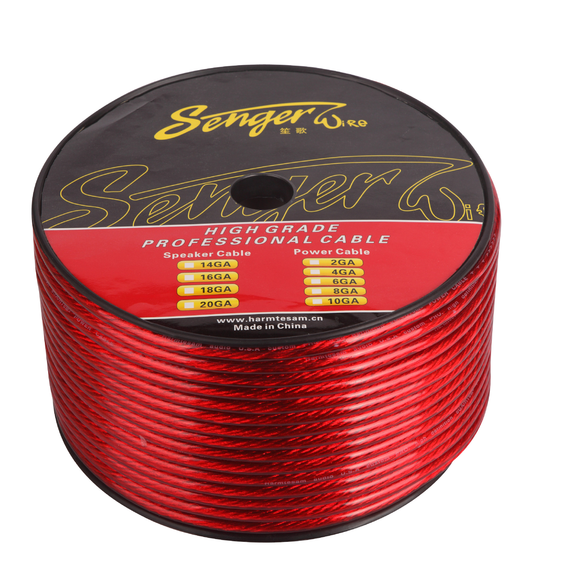 厂家直销铜包铝汽车音响功放喇叭DSP改装用电源线4GA/6GA/8GA10GA