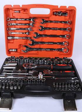 15EXA轮0件套筒扳修手组套理工用棘手套装汽修扳机修五金工具套装