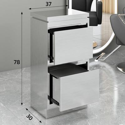 新款理发店工具发廊不锈钢工专不用柜锈钢剪发工作柜收约纳储物简