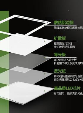 雷雷智光超薄030x12le0d洁净尘灯led平板净QIH化灯300x120无车间