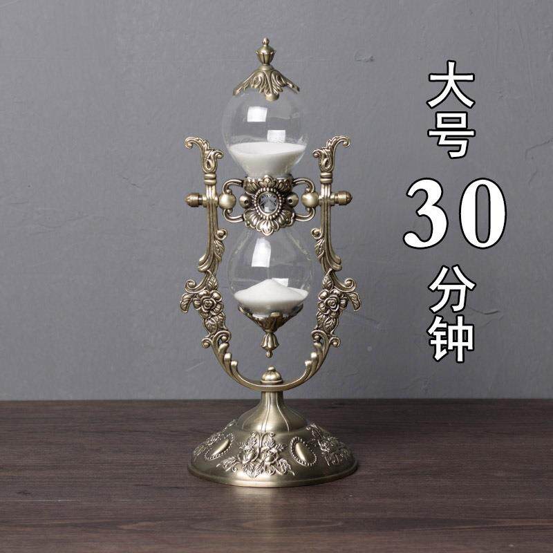 古水滴沙漏计时器艺品桌面旋转装复饰品5/130分钟流沙漏工斗1lf56
