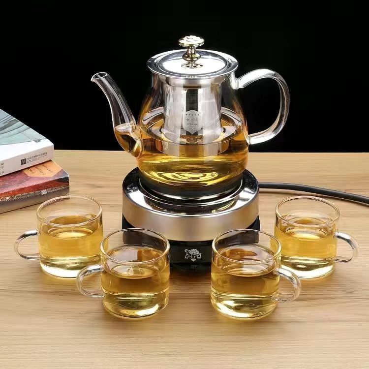 家用耐热玻璃蒸汽煮茶器套装