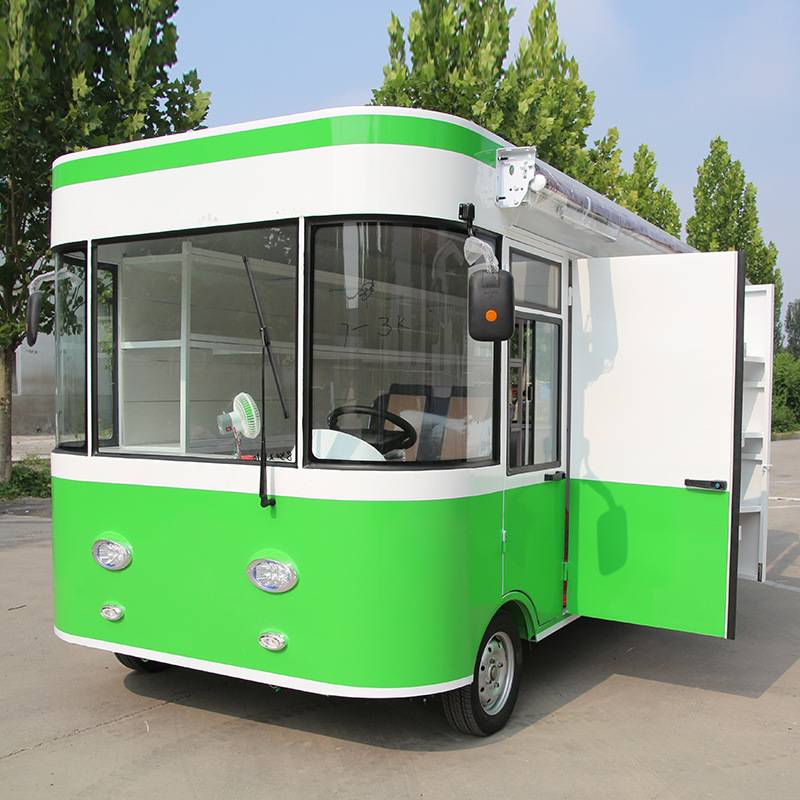 电动房车果蔬移动水果售卖车移动摆摊水果售货快餐流动美食摊位车
