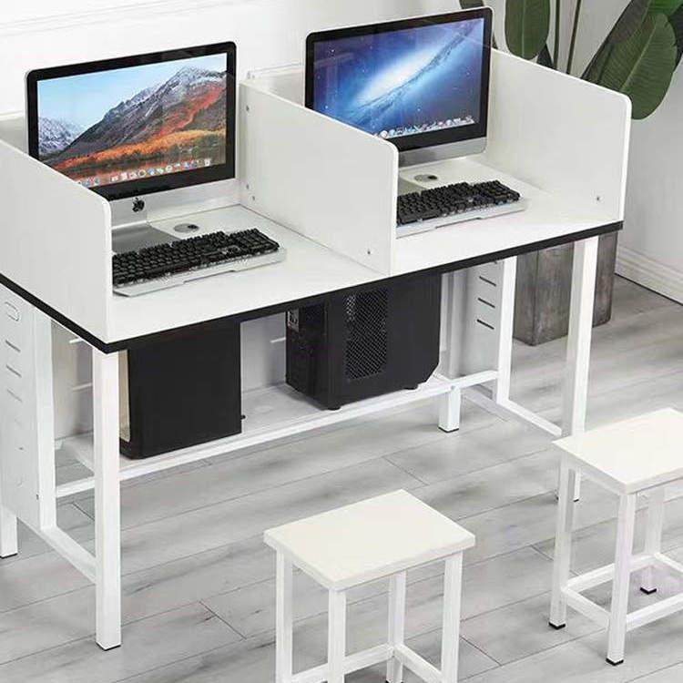 微机室电脑桌云桌面无品牌/人一排体机并台式实训室机房电脑桌单