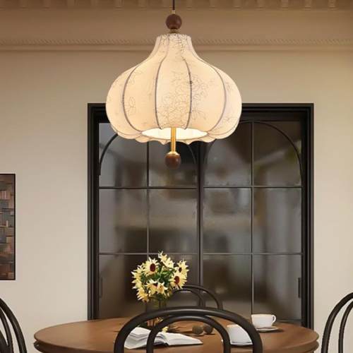 中术古法式卧室布厅艺吊灯设计师复古书房栗子拉艺布格493护眼餐