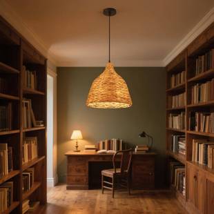 跨日式 编织藤灯具吊波西米亚农舍藤 藤编灯茶室738艺吊境灯新中式