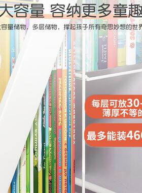 儿童书架家用绘架阅本读区移VYD玩具收动纳架置简易宝宝书柜物架