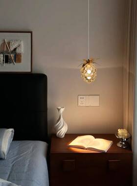 简约复式楼挑高菠萝旋转36499梯l间楼长吊灯oft公寓别墅客厅2205