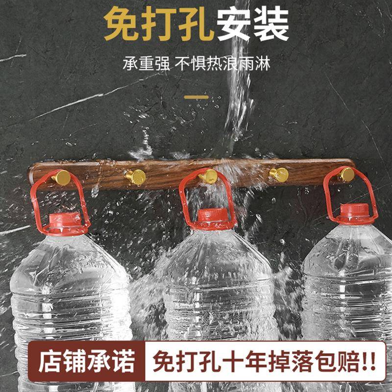 桃木玄关挂钩门后排钩胡试衣间墙挂衣架WGZ钩衣创意壁挂壁免打孔