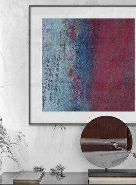 VHZ舞新中式方形入户玄关装墨饰画水墨书法字画装创房意工样板壁