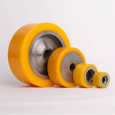 重型脚轮机械工业轮 4/8寸自动化低噪音耐磨铝芯包胶轮  PU滚轮