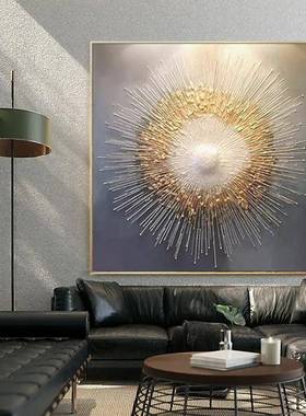 纯手板绘油画廊后现代装饰客厅NAY沙发轻奢挂画画简约大气样房走