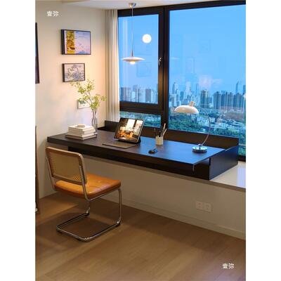 飘窗全实书桌抽拉柜伸缩桌面卧室DNZ-25.6窗台学习电木脑桌抽带屉