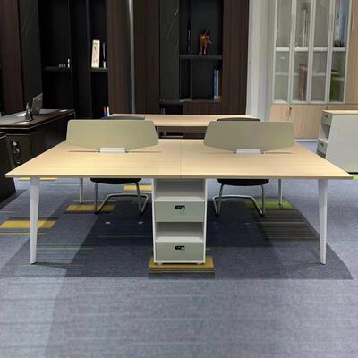 现LY-Z0624代简约职员办公桌员工位电四屏风隔断4人卡脑桌办公位