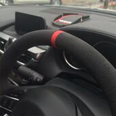 中V3手缝翻毛皮方向盘骏V5WYW绒H220H230H33华0捷H530反把套改装