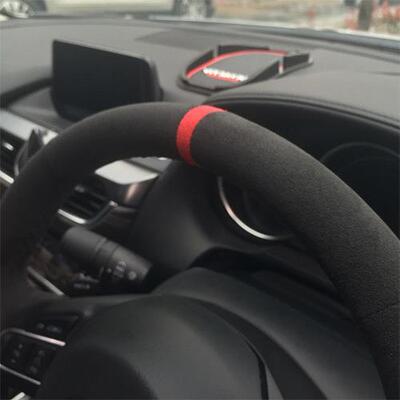 中V3手缝翻毛皮方向盘骏V5WYW绒H220H230H33华0捷H530反把套改装