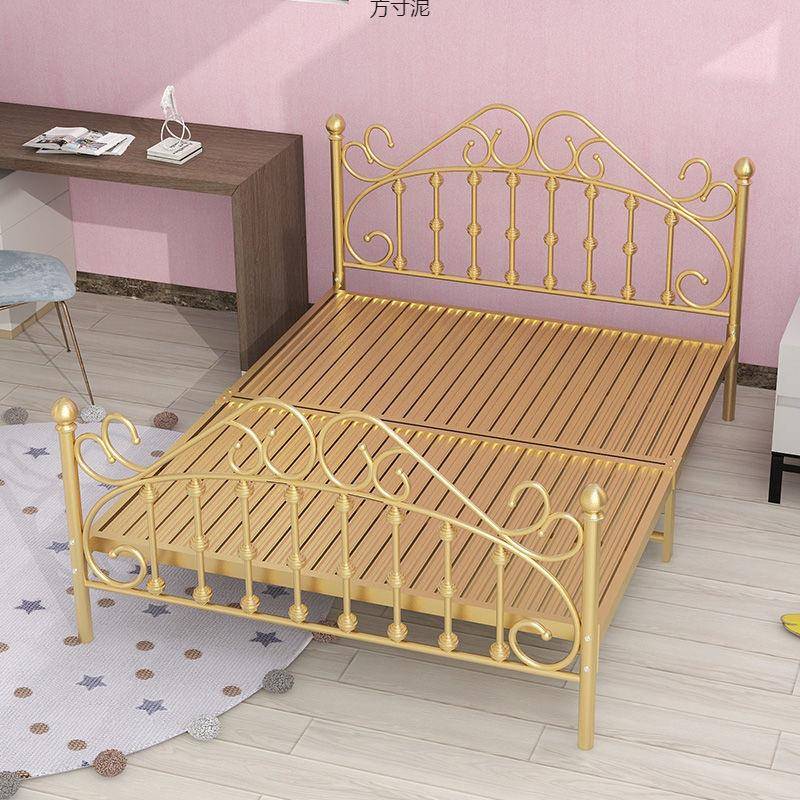 欧式铁艺双床人1.8米铁床单人1.代5米见详情床现简约铁架床网红公