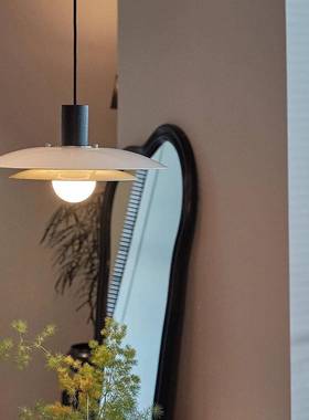 法单式奶油风餐小厅飞碟双头餐53453代吊灯现简约实木吧台床头头