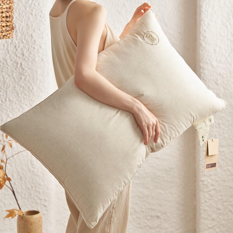 高端民宿再无品牌/酒店风枕枕芯头麻生纤维素纤维枕高回弹久素睡