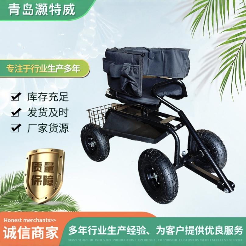 外贸花园用可旋转座椅工具车农用大棚辣椒采摘车移动休息车