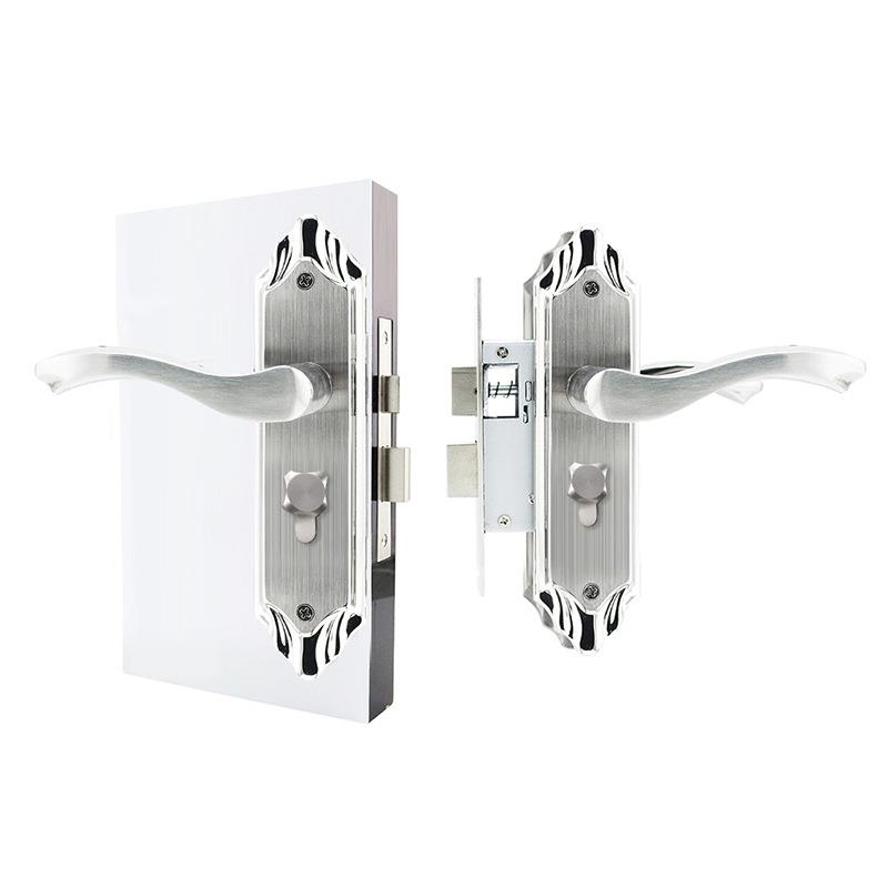 锁锁爵木锁3锈04不钢家用卧室房门锁门单舌SJ-5718锁室内门执手具