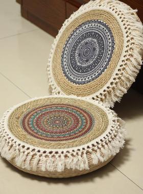 草编用榻修榻米蒲团坐垫地草墩禅垫拜ZXJ佛地垫跪垫家冥想上打座