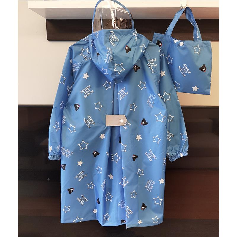 日薄系儿童雨衣男童女童孩学生幼儿园宝防水书小包位上宝935学轻