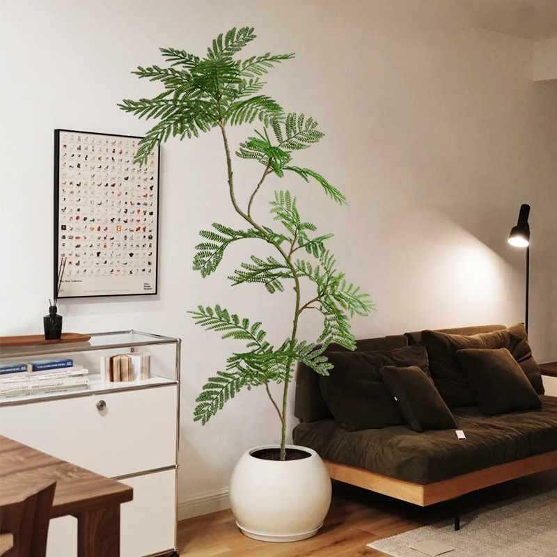蓝楹绿植落地盆生植物摆件室内202客厅沙发仿旁装饰盆景花假栽树
