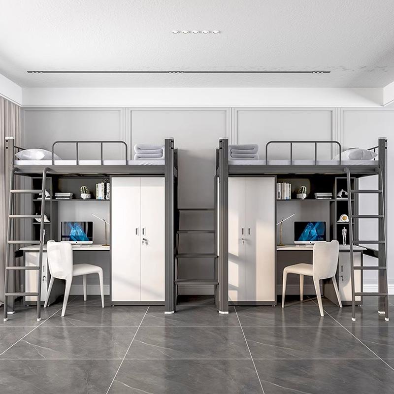公床寓床上下桌合床宿舍铁架床员工寝铺室上JT-XCC-7下学生双层组